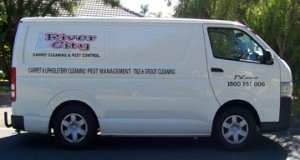 Carpet cleaning van